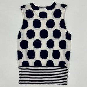 Sonia Rykiel Polka Dot Knit Sleeveless Top